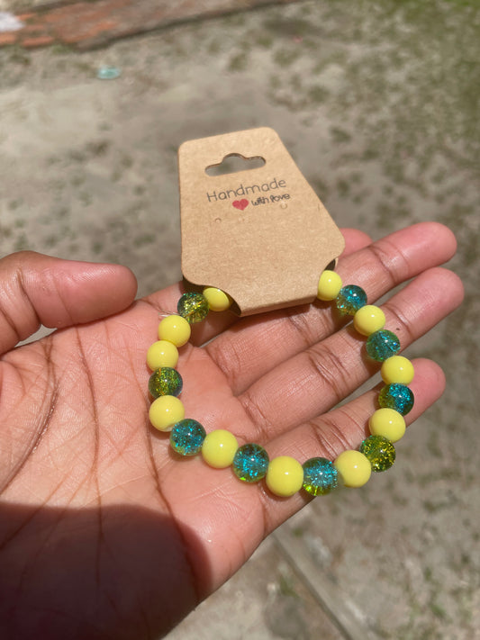 Blueberry Lemonade Beaded Bracelet