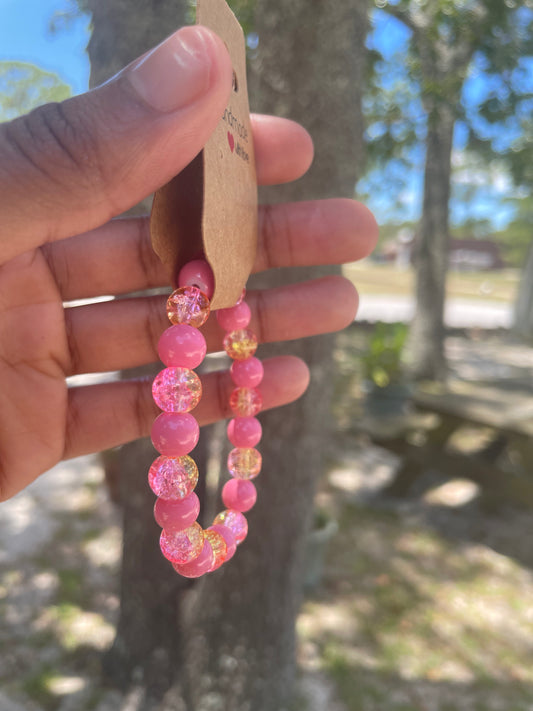 Pink Lemonade Beaded Bracelet
